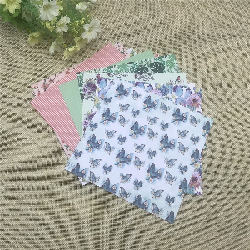 12pc flower tropical raimforest patterned paper Scrapbooking paper pack handmade craft paper craft Background pad