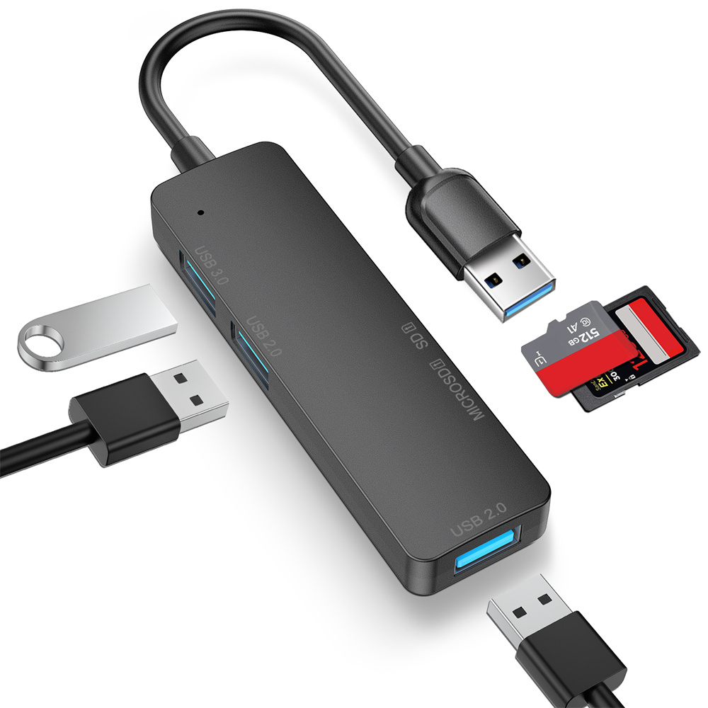 Lecteur de carte HUB USB 3.0 à 3 ports USB C type c répartiteur Mini lecteur de cartes 2 en 1 pour SD TF Micro SD pour Windows Vist