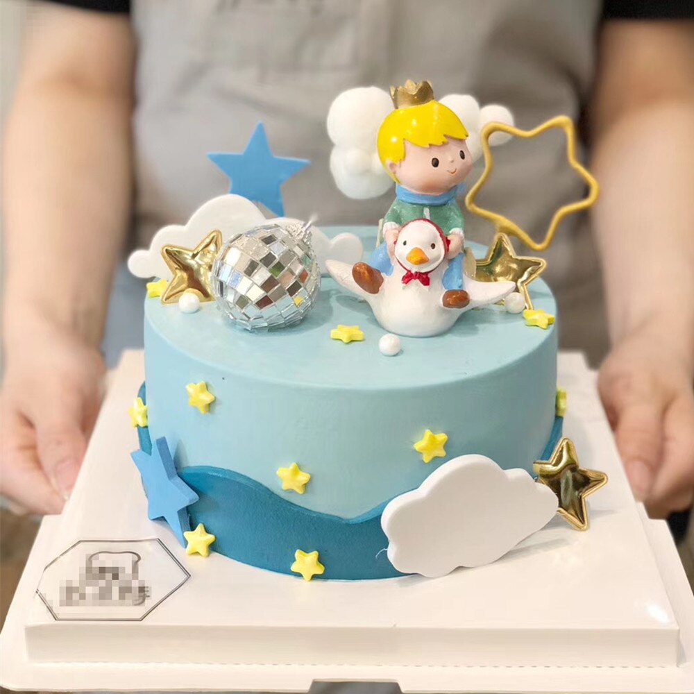Sckday Cloud Cake Topper Gelukkig Verjaardagstaart Vlag Bruiloft Dessert Tafel Cake Topper Decoratie Baby Shower Taart Decoratie 6Pack