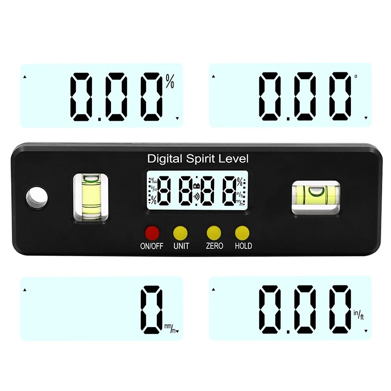 Electronic Digital Display Level 150mm Strong Magnetic Spirit Level Inclinometer Measuring Tool for Carpenter Surveyors