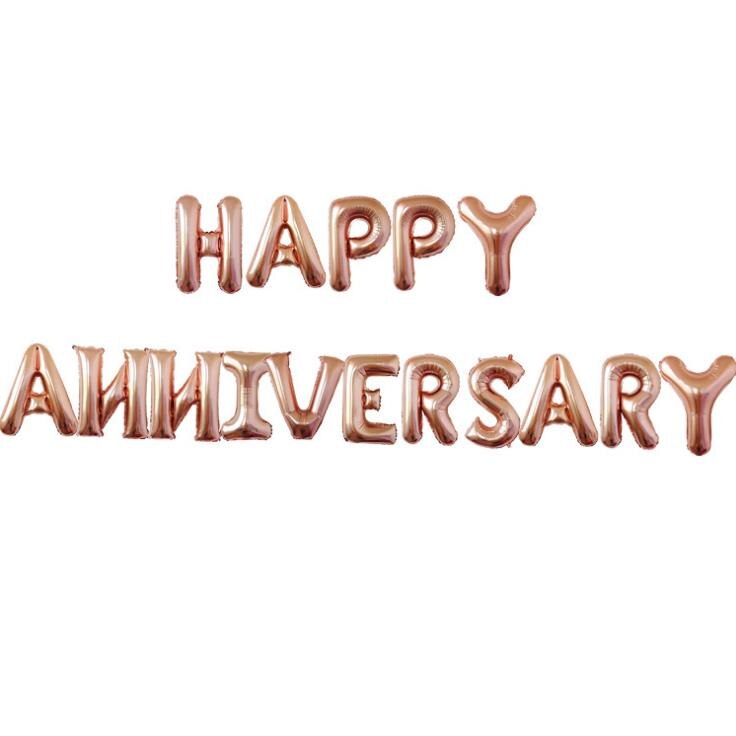 Sparkling Memories: 16\" Anniversary Aluminum F Balloons - Happy...
