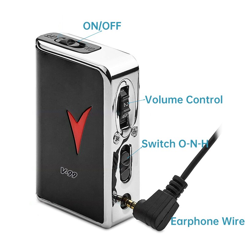 Hearing Aid V-99 Portable Hearing Amplifier Hearing Kit Behind The Ear Sound Amplifier Headphone Two Ear Plugs for The Elderly