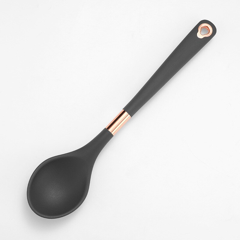 Silicone Kitchenware Set Heat Resistant Cookware Non-Stick Utensils Cooking Gadget Kitchen Accessories Baking Tools With Storage: Spoon