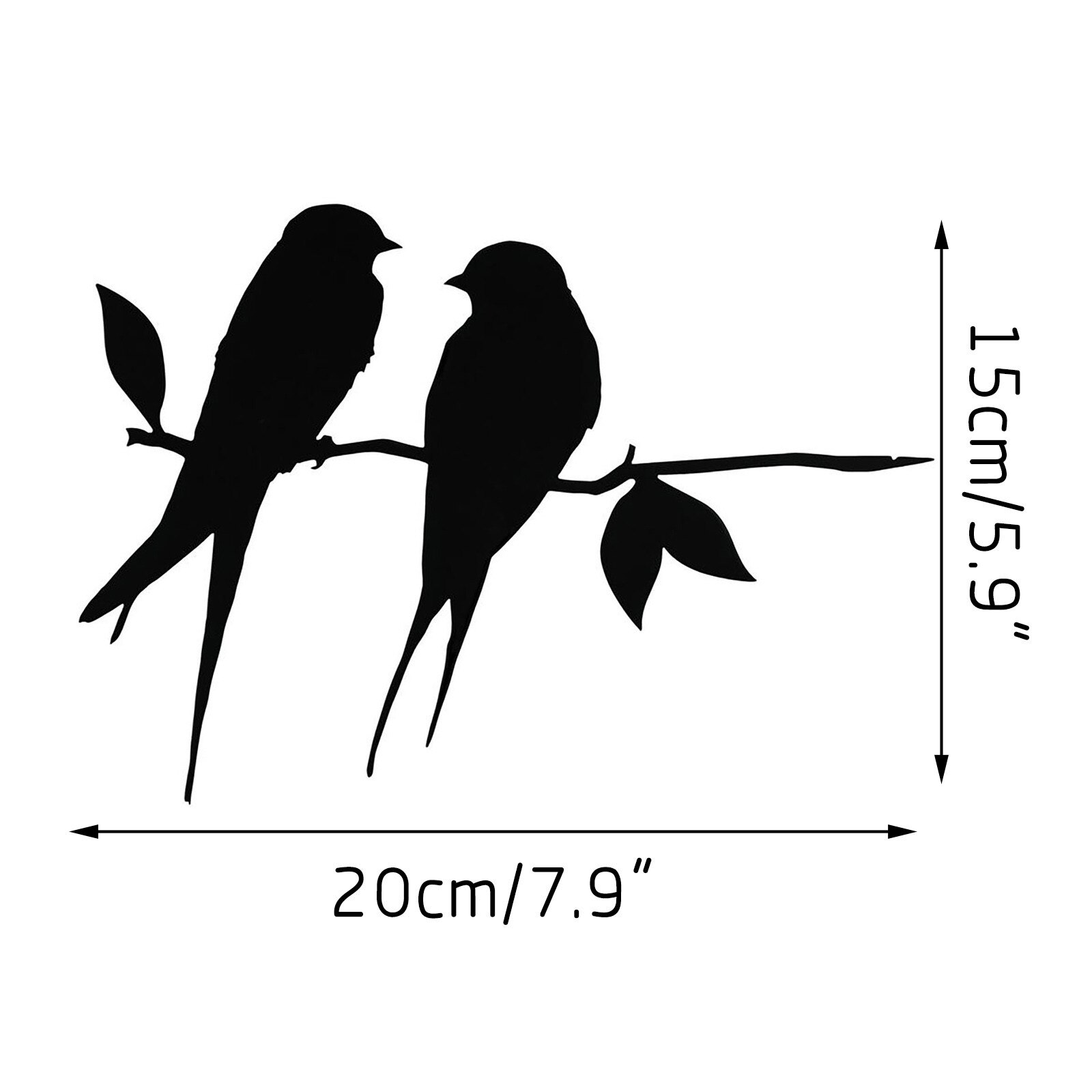 Tuin Art Outdoor Tuin Achtertuin Tak Metalen Rvs Art Metalen Vogel Yard Art Boom Vogel Dier Tuin Decoratie: B