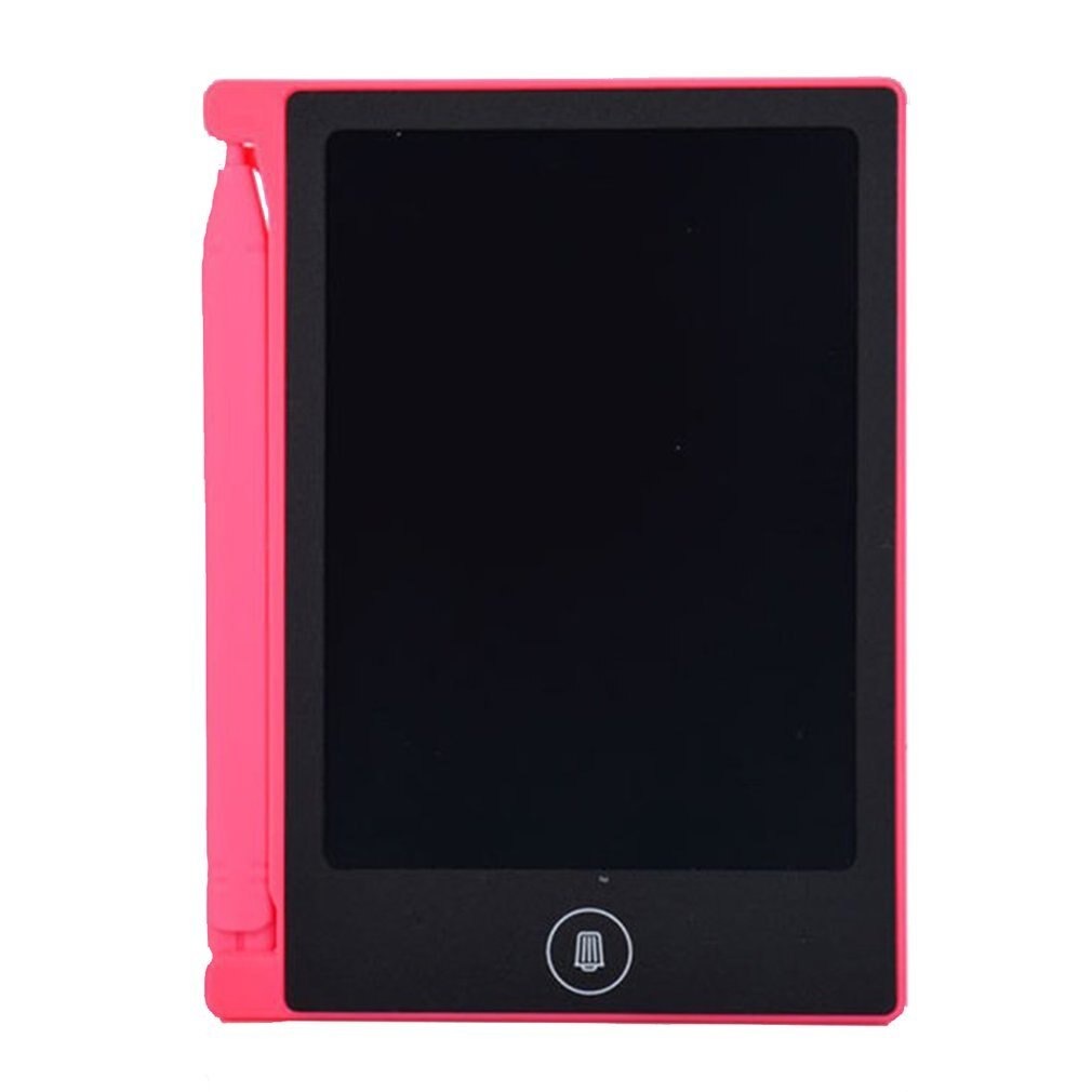 Mini magnetisk tavle tavle 4.4 tommer elektronisk tavle til børn lcd skrive notesbog flipover tegning flipover tablet: Lyserød