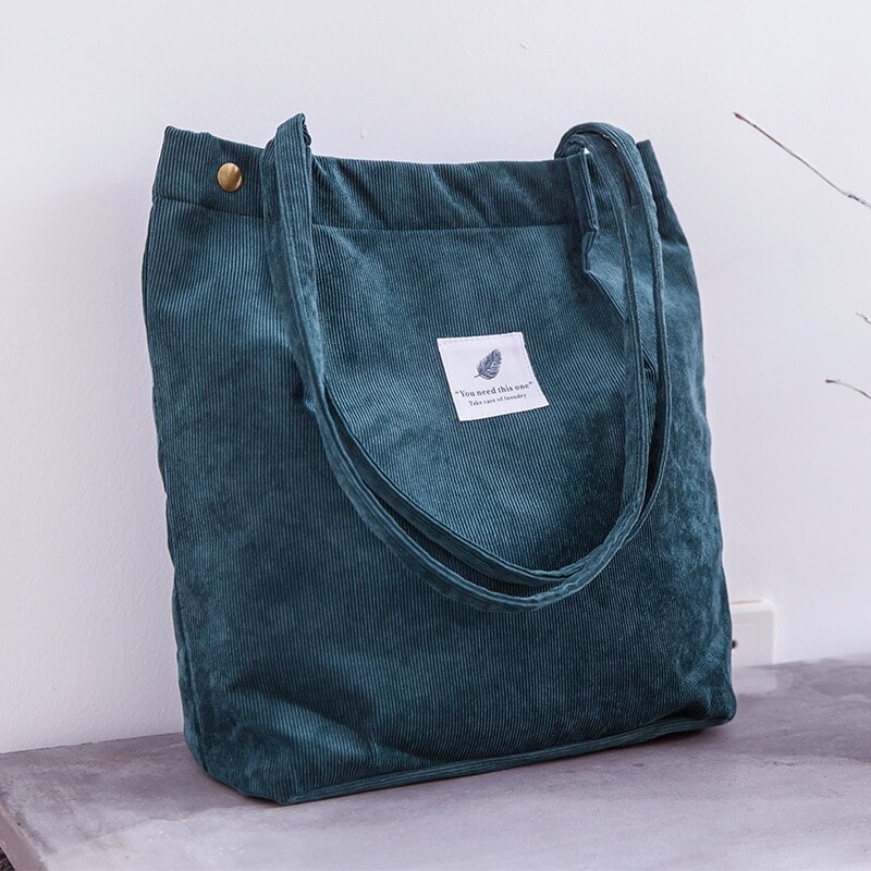 Dam manchester shoppingväska dam casual canvas axelväska miljöförvaring handväska återanvändbar hopfällbar eko matväska: Grön