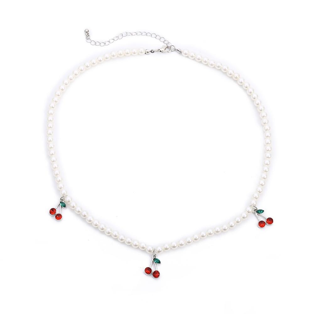 Collier pendentif cerise en cristal pour femmes, collier de Tennis pour femmes et filles, collier ras du cou cubain, bijoux hip hop, idée: 3
