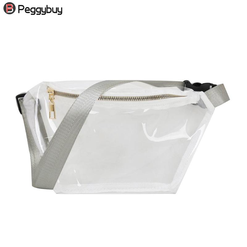 Frauen PVC klar transparent Tasche Punk fanny Packungen Punk miserabel Tasche schick Hologramm Geldbörse Taille Pack Pochete: Grau