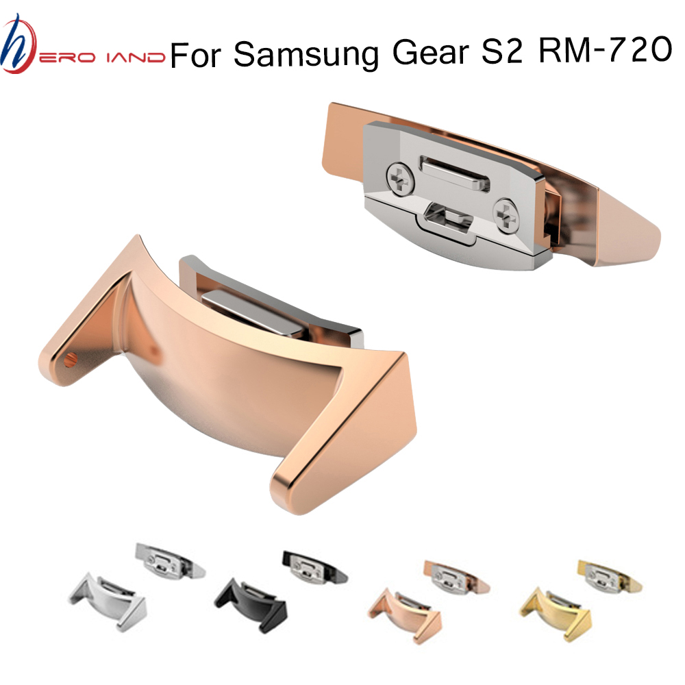 2 Stuks Rvs Horloge Band Connector Adapter 20Mm Voor Samsung Gear S2 RM-720