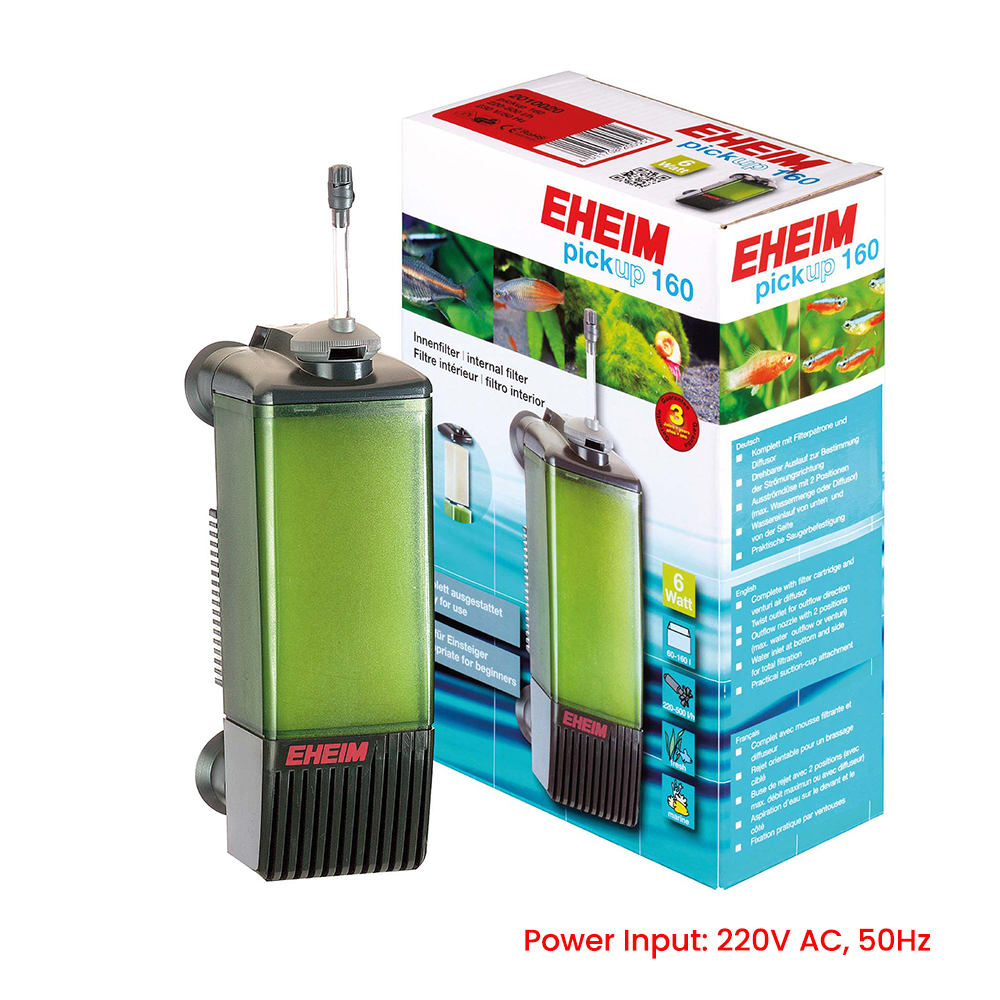 EHEIM Pickup 45/60/160/220 Filtro interno de agua de acuario silencioso compacto para pequeños tanques de peces de agua dulce y salada: L / Rojo