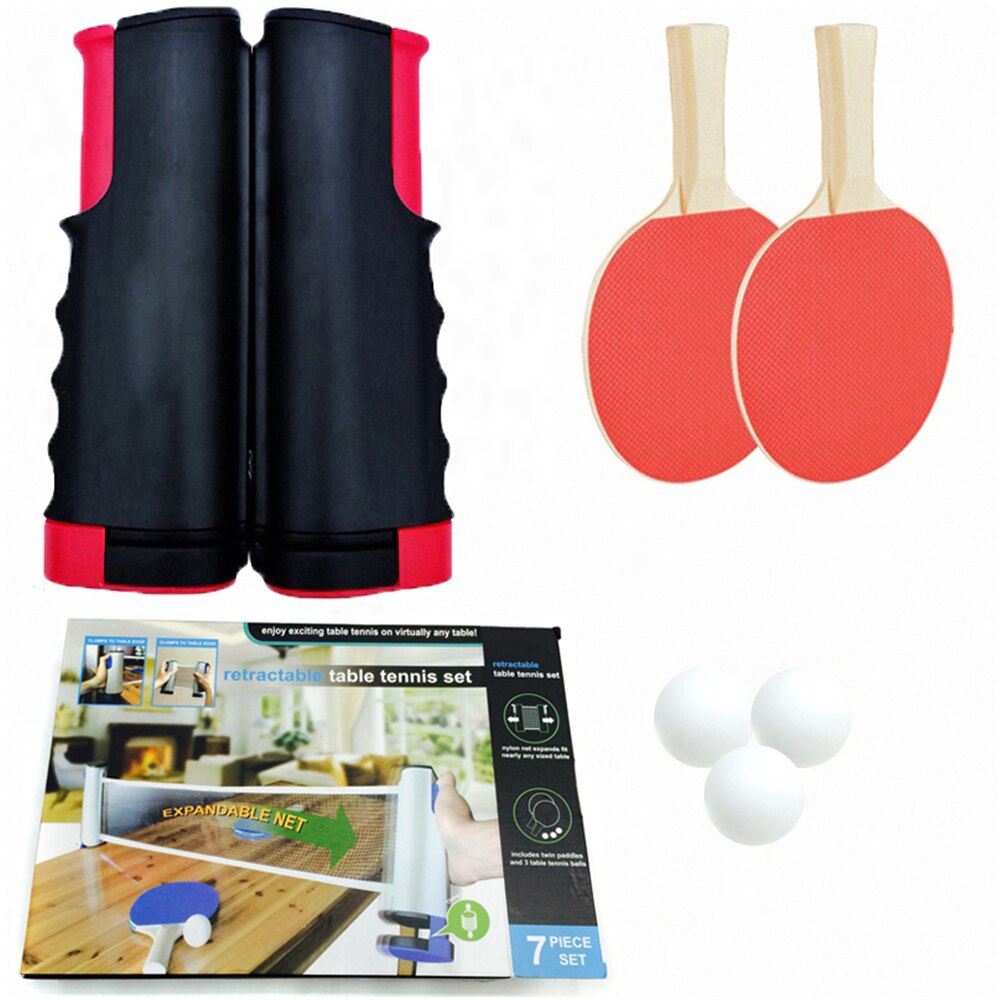 1 Set Tragbare Tischtennis Trainning Ausrüstung Ping Pong Net Schläger Versenkbare Netto Rack Verstellbare Jedem Tisch Sport Ausrüstung