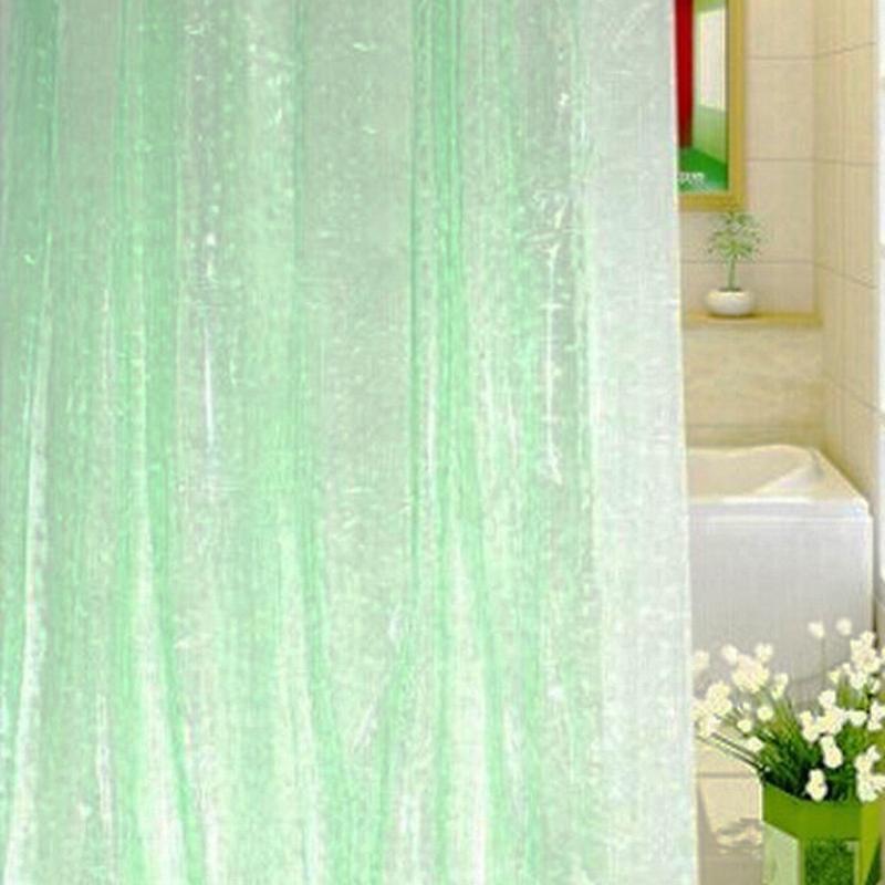1.8 x 1.8m peva badeværelses bruseforhæng formtætte vandtætte 3d fortykket grønt husholdningsbadeværelse brusebad plastik badeforhæng