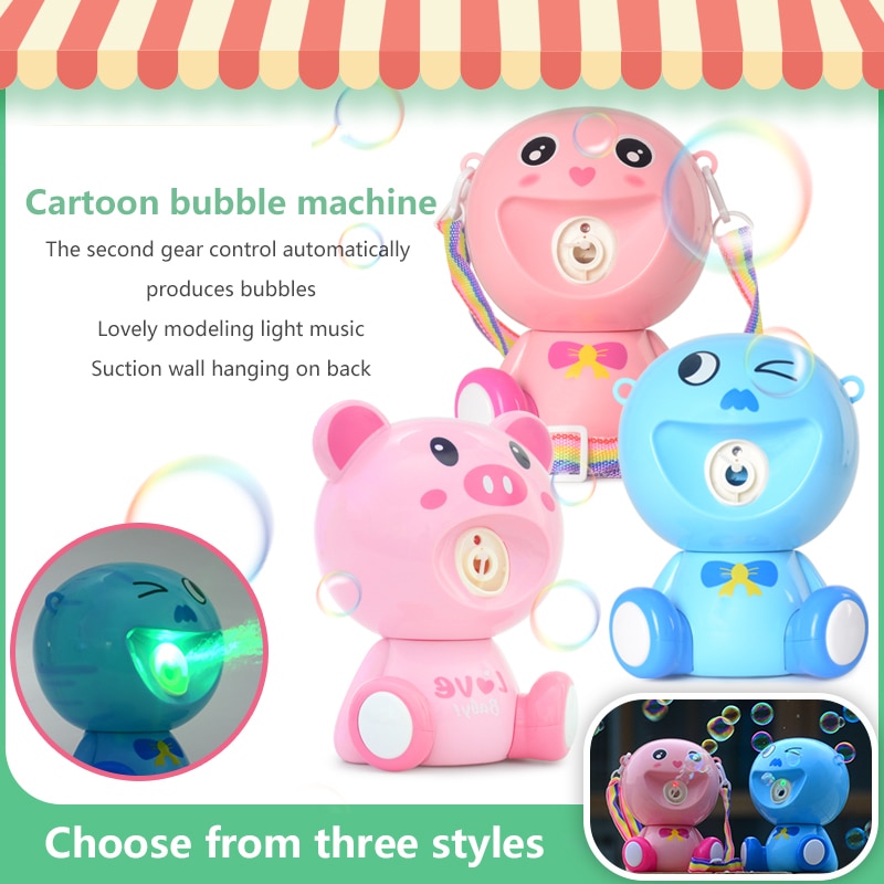Baby Cartoon Bubble Machine Leuke Rijke Bubbels Prachtige Lichten Fun Geluidseffecten Ouder-kind Interactie Kids Toy
