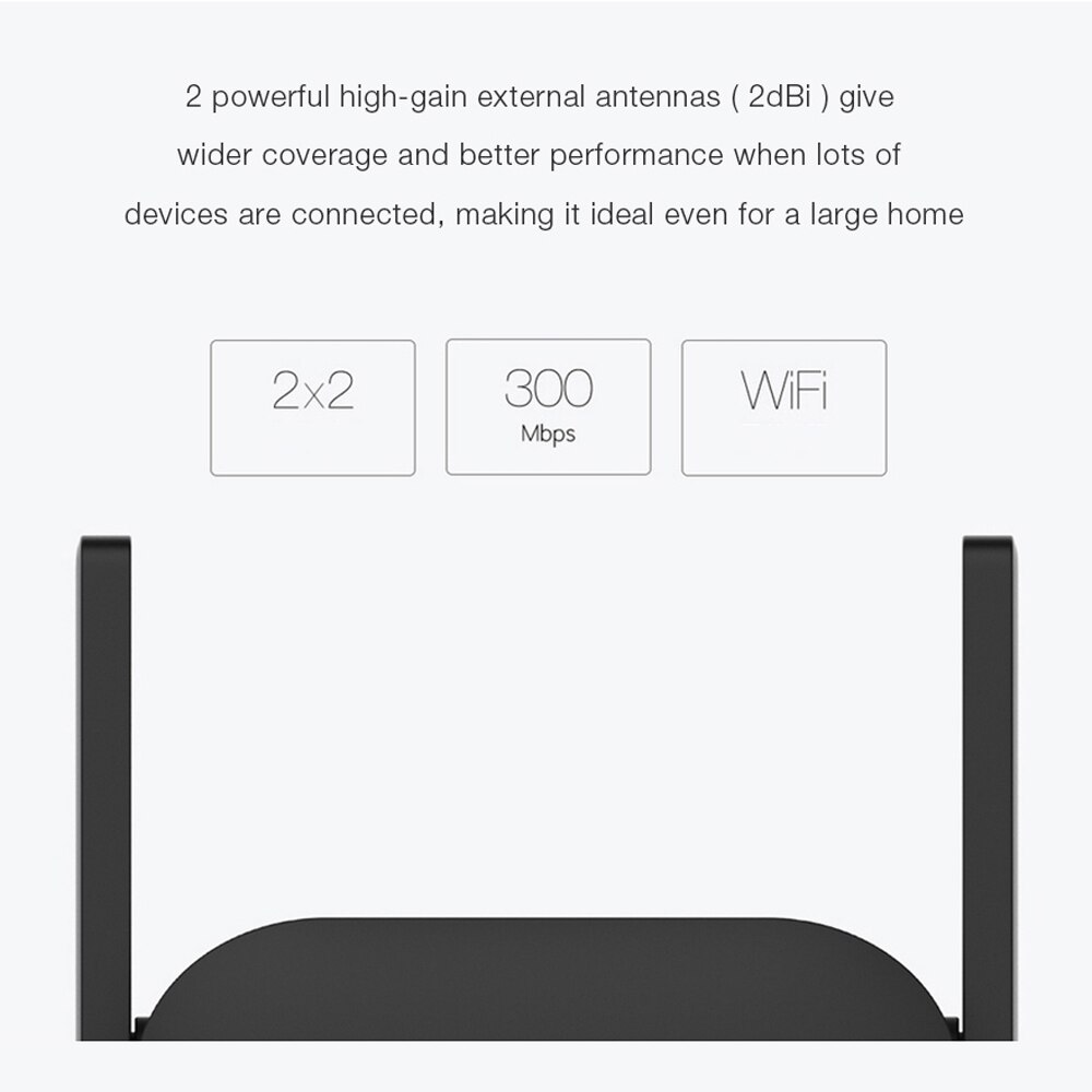 Xiao Mi Mi Jia Wifi Repeater Pro 300M Mi Versterker Netwerk Extender Router Power Extender Router Voor Roteador 2 Antenne wi-fi