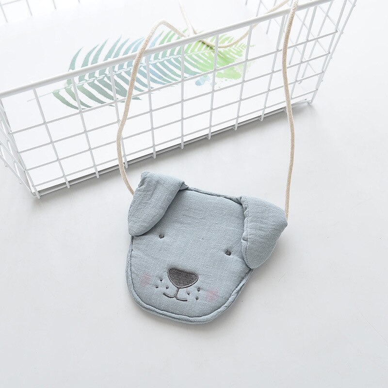 M264 Cartoon Mooie Kind Zak Zoete Leuke Hond Katoen Kleine Messenger Luiertas