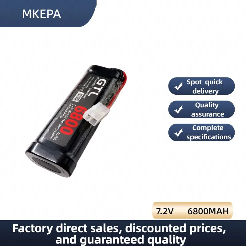 Neue 7,2 V Batterie 6800 mAh NiMH Batterie Pack RC Auto Lkw Bugibot Tank ni mh Batterias Grau Abendessen netzteil