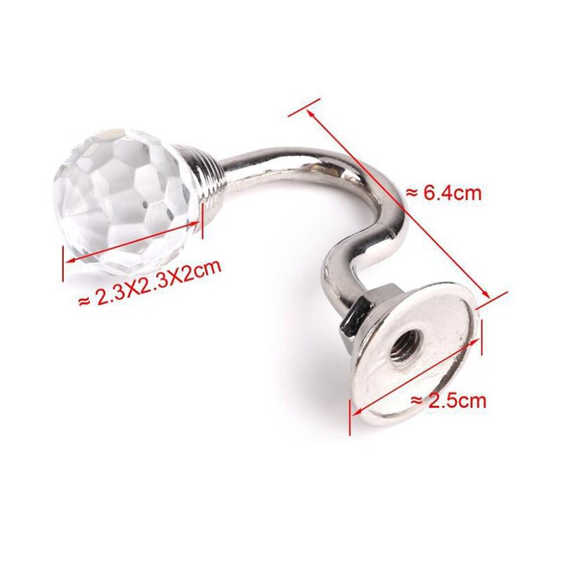 1 para retro szkła kryształowego kurtyny wstrzymaj się ściany krawat tylny hak wieszak na zakupy uchwyt szuflady akcesoria robić zasłna wieszak