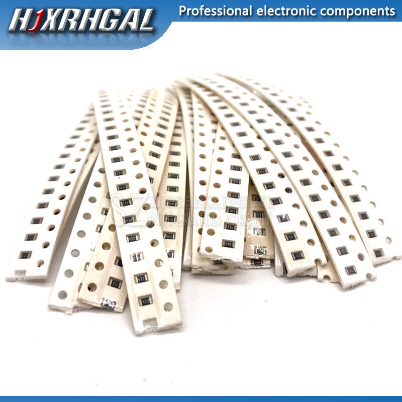 20 waarde  * 20 stuks = 400 stuks 0805 smd weerstand kit 1% 1/8w (10 ohm~ 1m ohm) component diy samples kit en originele hjxrhgal
