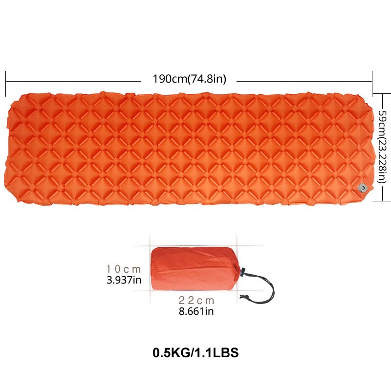Ultralight Outdoor Inflatable Cushion Sleeping Camping Mat Sleeping Pad Mattress for Camping Hiking Backpacking Travel mattress