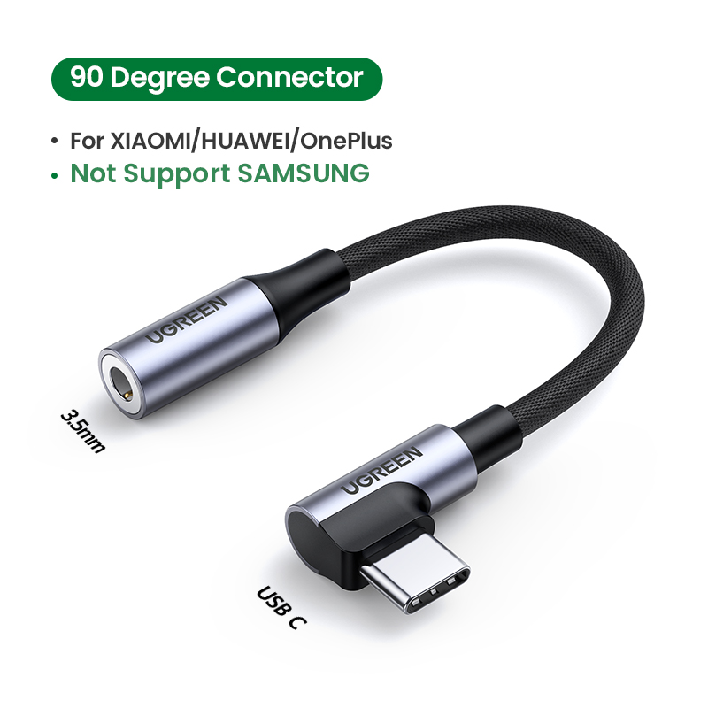 UGREEN Type c to 3.5mm Headphone jack 3.5 AUX USB C Cable Audio USB C Adapter For Huawei V30 P30 pro Xiaomi Mi 10 Oneplus 7T pro: Brown