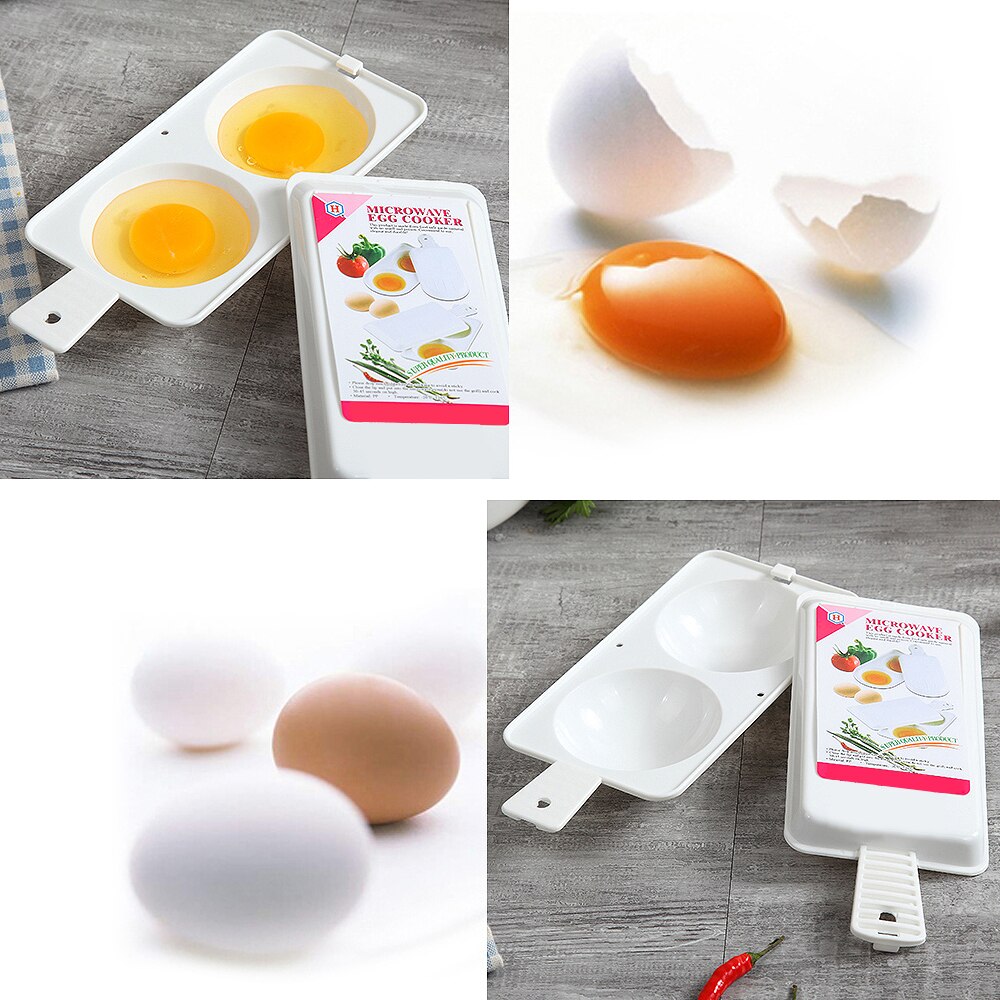 Steamed Egg Box Microwave Egg Tray Two Steamed Oven Microwave Kitchen Mold Make The Perfect Poached Egg FPing