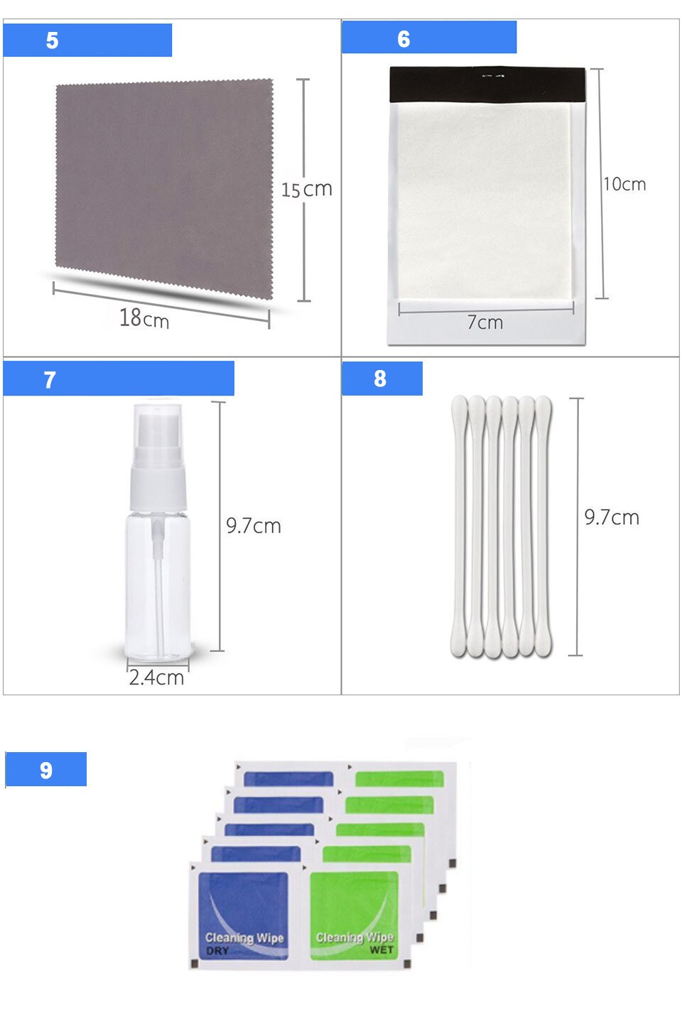 Camera Cleaning Kit Digital Cleaning Care Products Lens Cleaning Tool 9 in one package