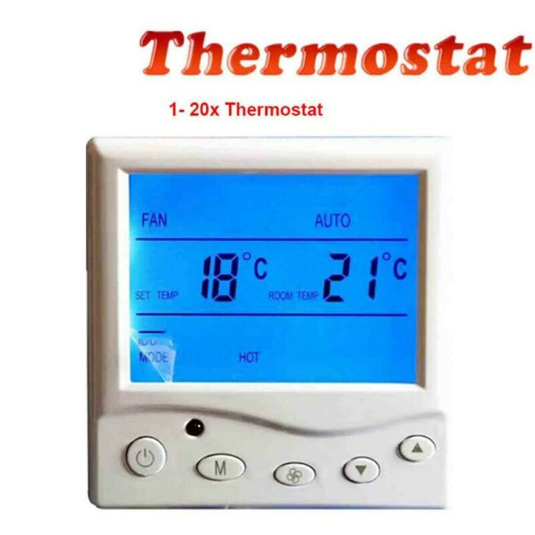 Home Indoor Heating Digital LCD Thermostat 4 Adjustable Wind Modes 220V Programmable Air Heating Controller