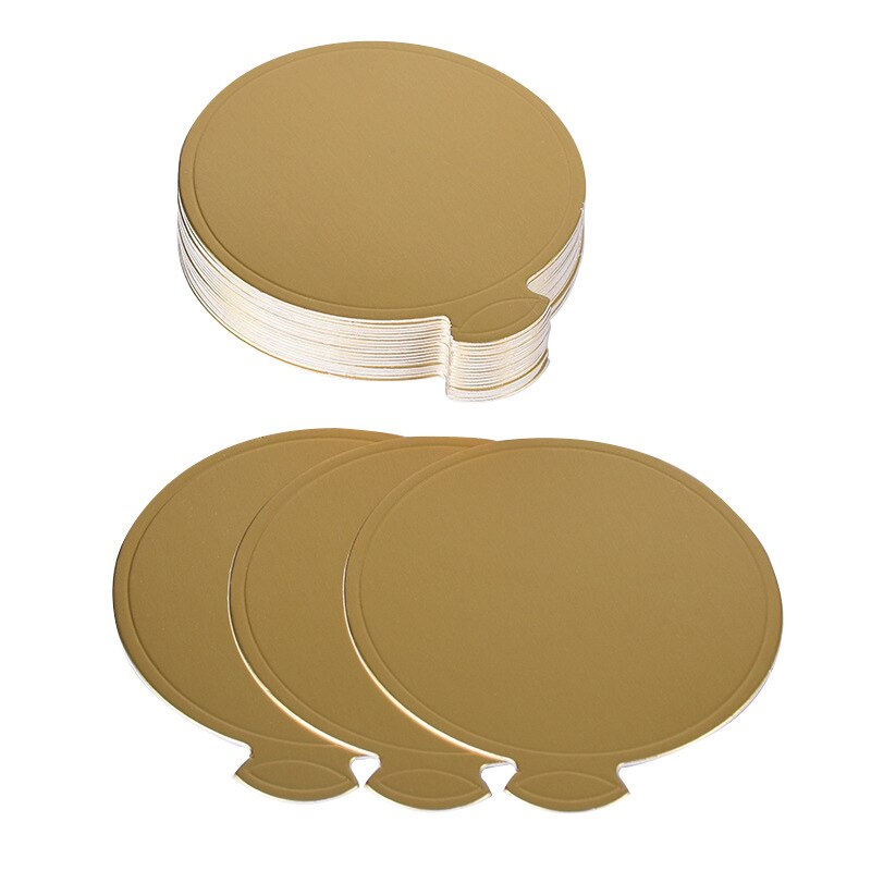 100Pcs/lot Mousse Cake Boards Tray Golden Paper Cakeboard for Cake Dessert Display Tray Wedding Birthday Cake Decorating Tools