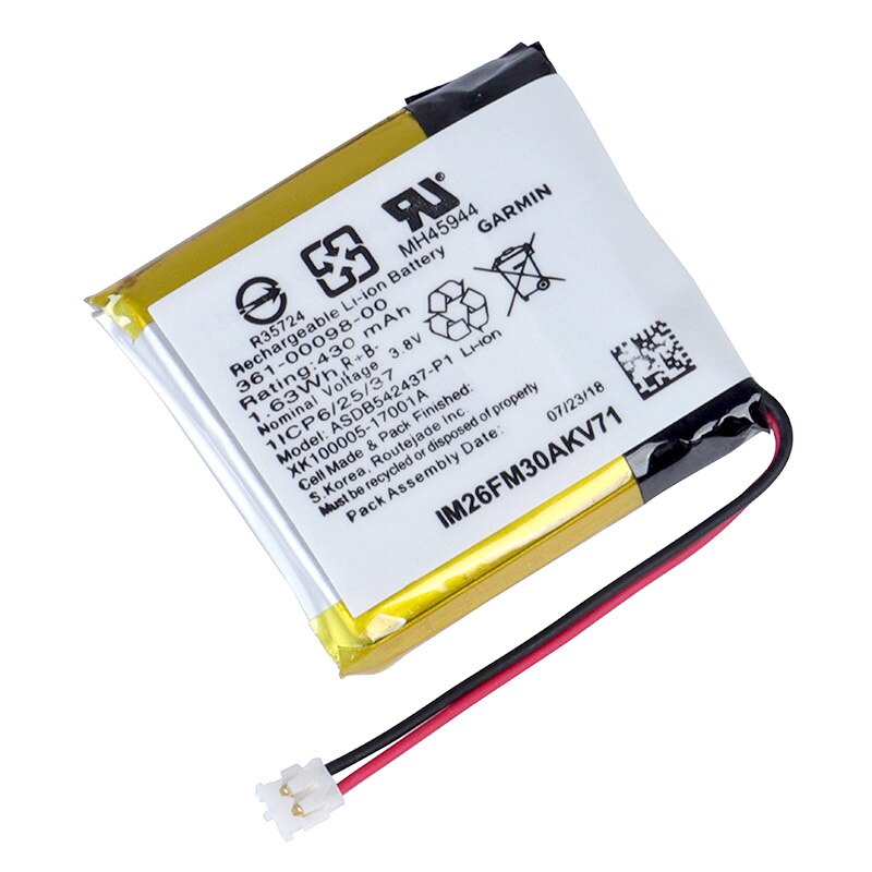 Originele Horloge Batterij 361-00098-00 Voor Garmin Fenix 5X Vervangende Batterij 430Mah + Gratis Tools