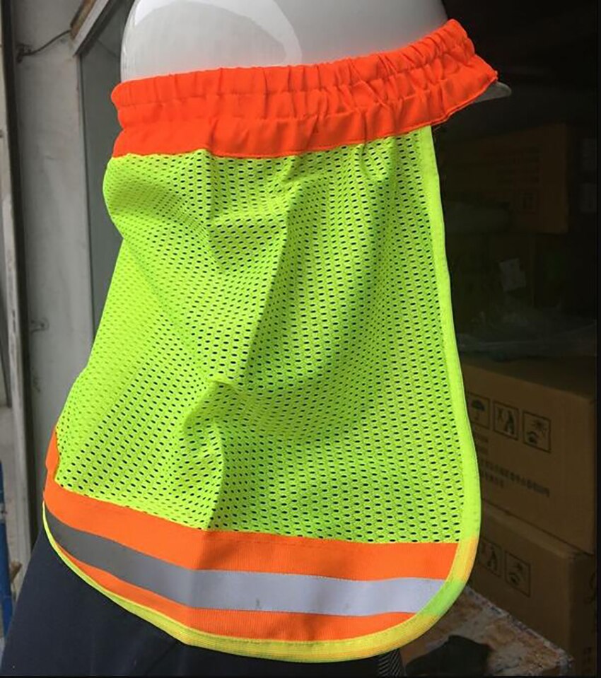 Hard Hat Neck Sun Shield for protection, Full Brim Mesh Neck Sun Shade Protector Fits Safety Helmets for Construction: C