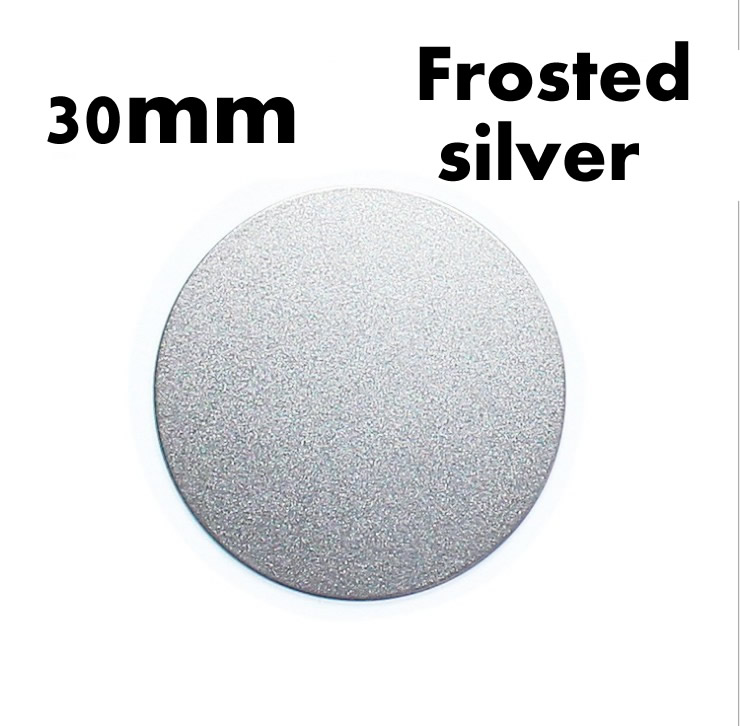 2 stuks Universele 30mm matte Geborsteld Metalen Plaat schijf ijzeren plaat voor Magneet Mobiele Telefoon Houder Voor Magnetische Auto telefoon standhouder: 30silver-matte