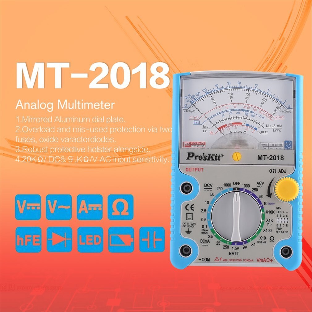Graph Pointer Proskit MT AC/DC Analog Graph Pointer Multimeter A... – Grandado