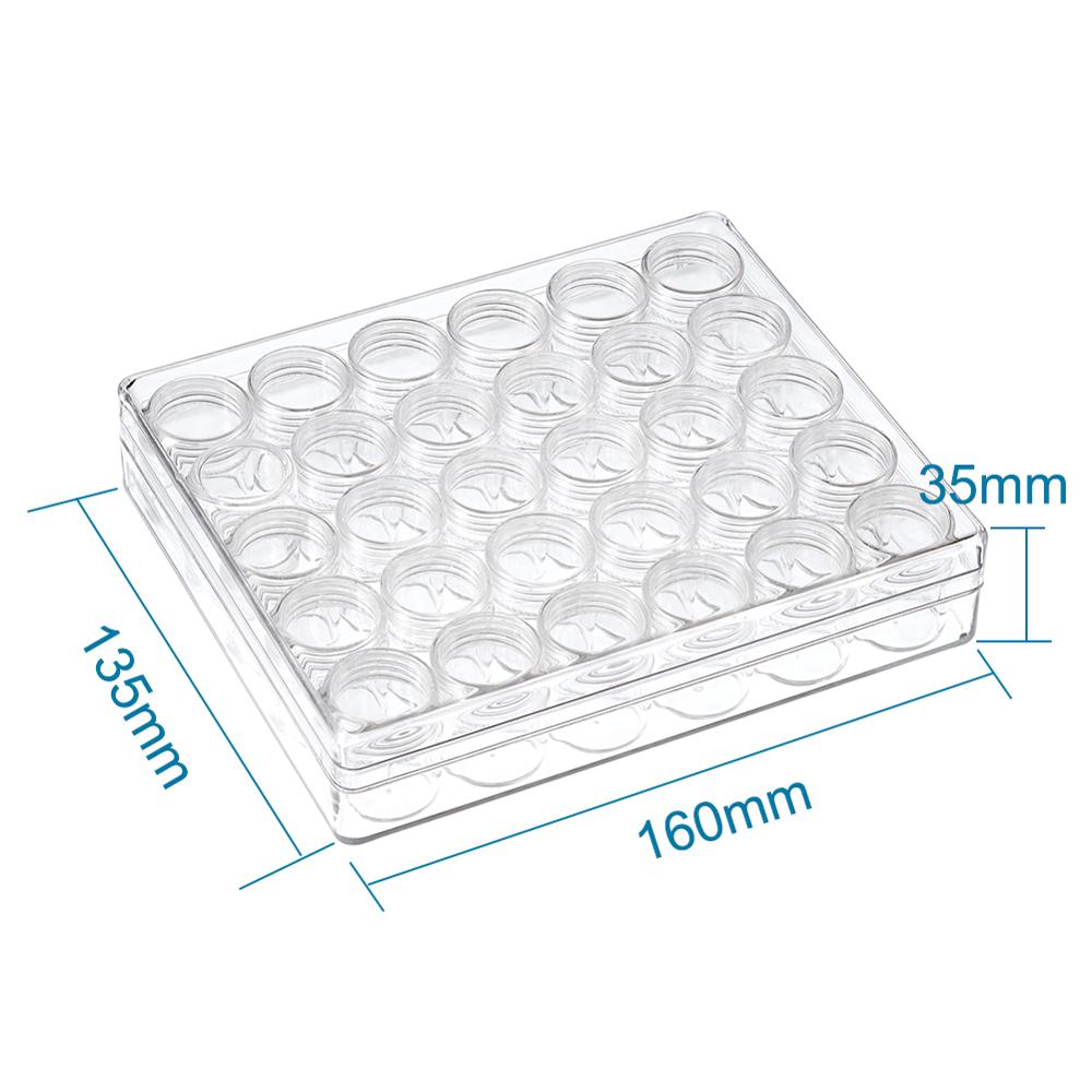 30 Pcs Clear Plastic Kralen Containers Bead Gems Case Voor Sieraden Opslag Verpakking 30 Pcs Fles/Set