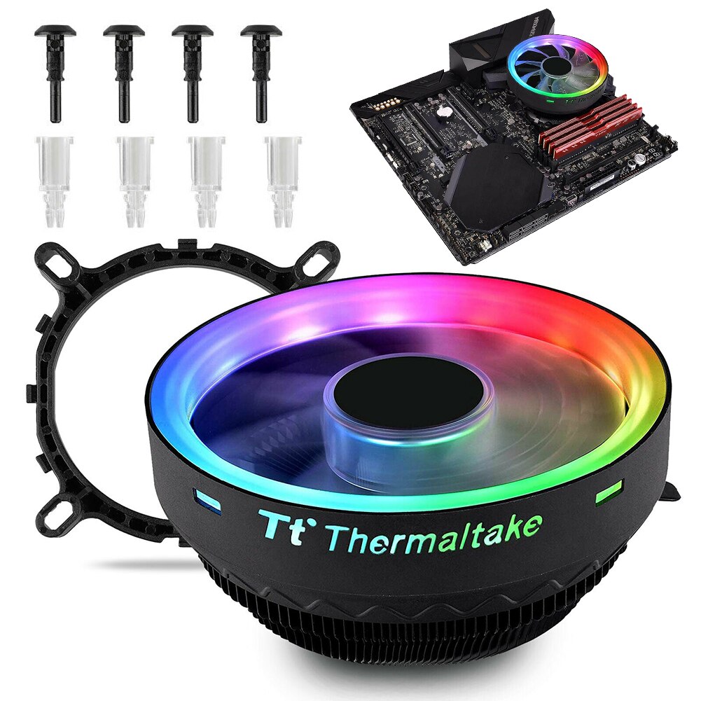 RGB 5-Color LED CPU Cooler Fan Aluminum Heatsink For Intel LGA1156/1155/775/1150 AMD /FM1/FM2/FM2+/AM2/AM2+/AM3+/AM4