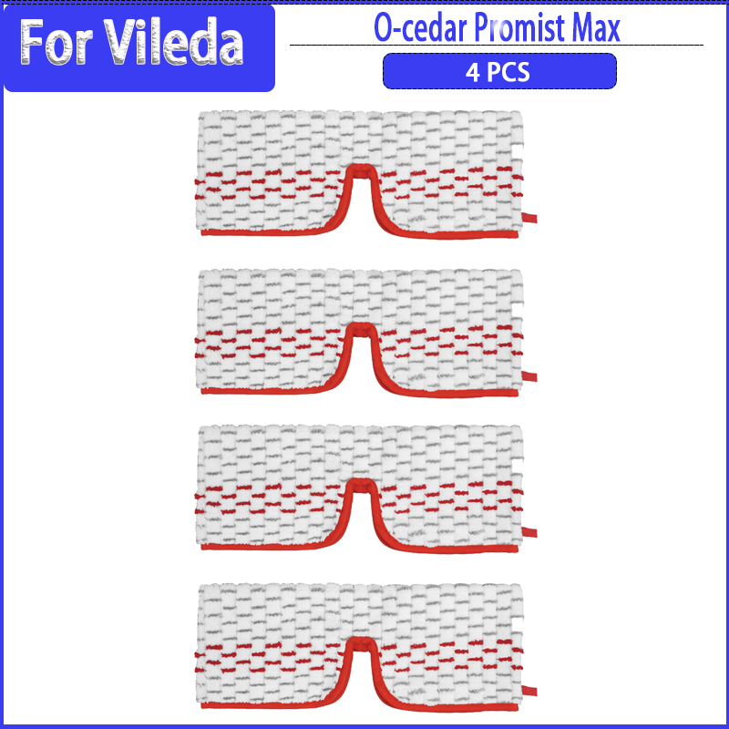 Microfiber Floor Mop Pads Compatible with O-cedar/Vileda Promist MAX Washg Replacement Spare Parts Accessories