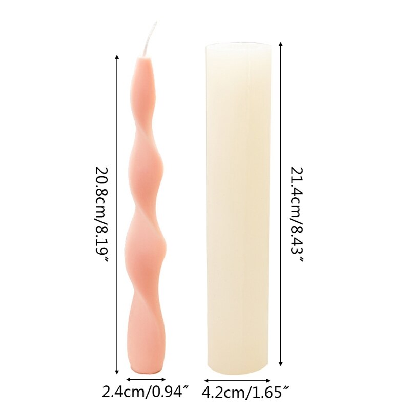Geometric Rotating Spiral Candle Mold Irregular Shape Crystal Epoxy Production Mould Long Twisted Candle Making Tools