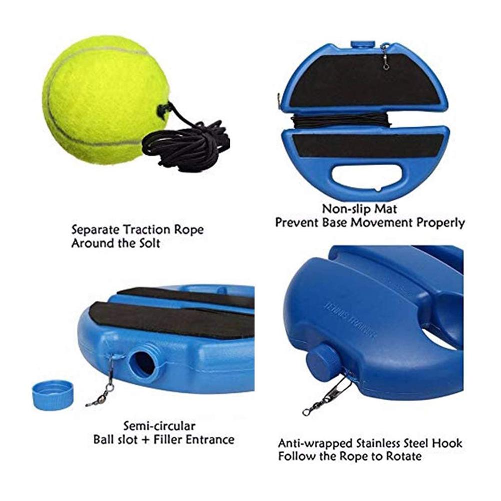 Portable Self-study Practice Tennis Trainer Base Rebound Ball Training Tool