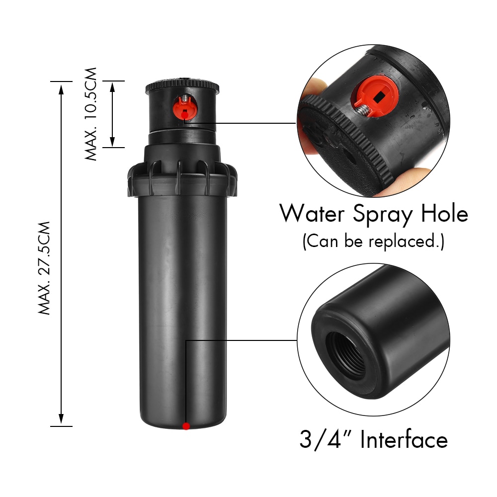 Grünland Integrierte Sprinkler hochdruck 360 Grad Bewässerung Pop-hoch sprühen Kopf Sprinkler Bewässerung 5,0-15,2 Meter R