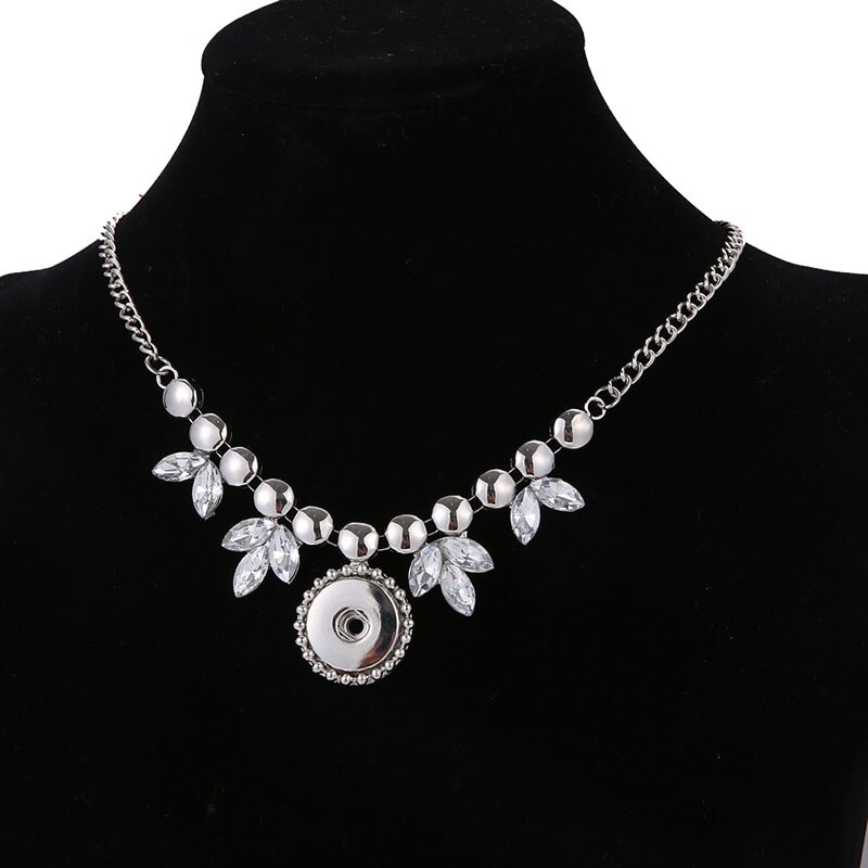 Nowe piękno elegancki styl boho kryształowy kutas pstryknąć naszyjnik 55cm dopasowanie DIY 18 przyciski zatrzaskowe MM jewlery hurtowy prezent