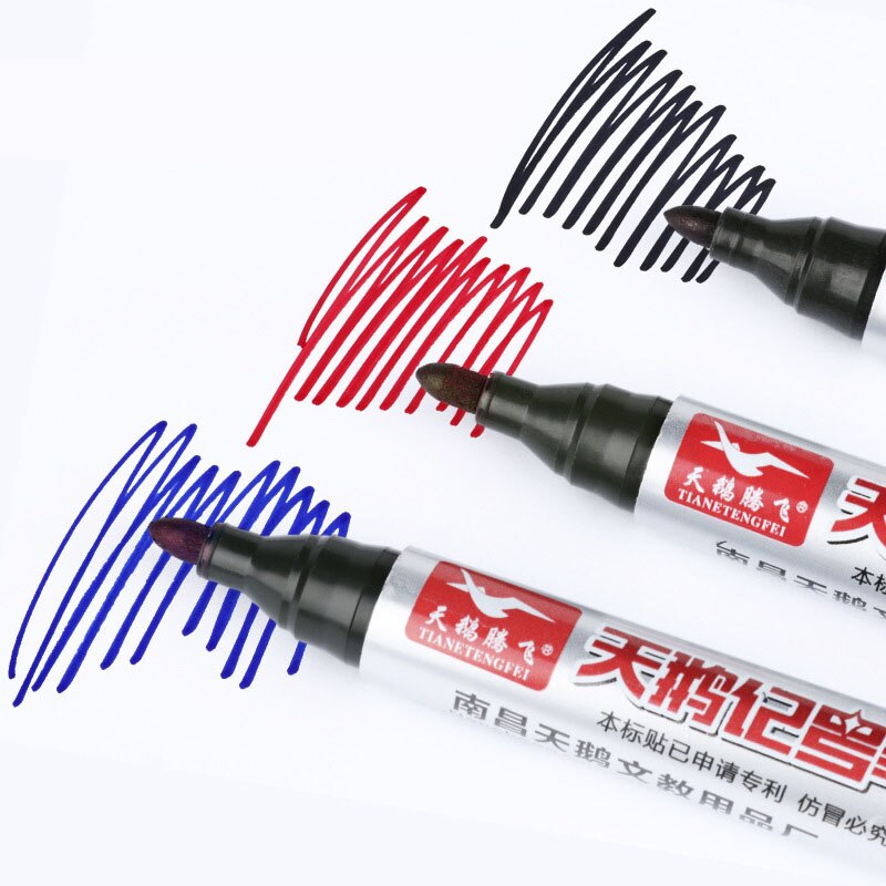 Bolígrafo de de cabeza grande 5/3/1 capaz de no desvanecer, trabajo de logística impermeable aceitoso para vidrio, cuero, madera, acero. Cartón, tela