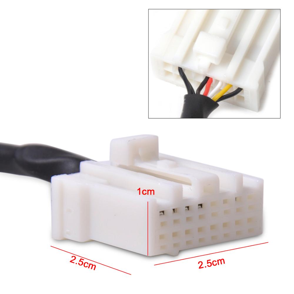 2pcs set Car Radio Female AUX Adapter Audio Kit + 3.5mm Cable for Mazda 2 mazda 3 mazda 5 mazda 6 MX5