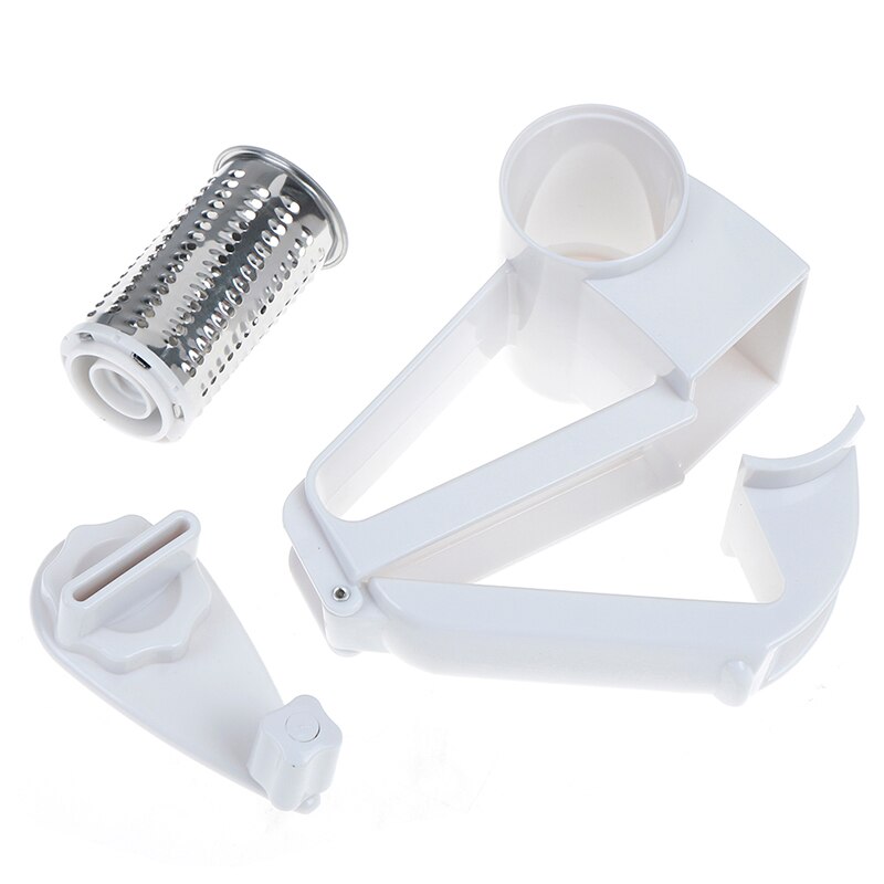Plastic Hand-Cranked Cheese Grater Grater Cutter Rotary Ginger Slicer for Chocolate with Stainless Steel Drum