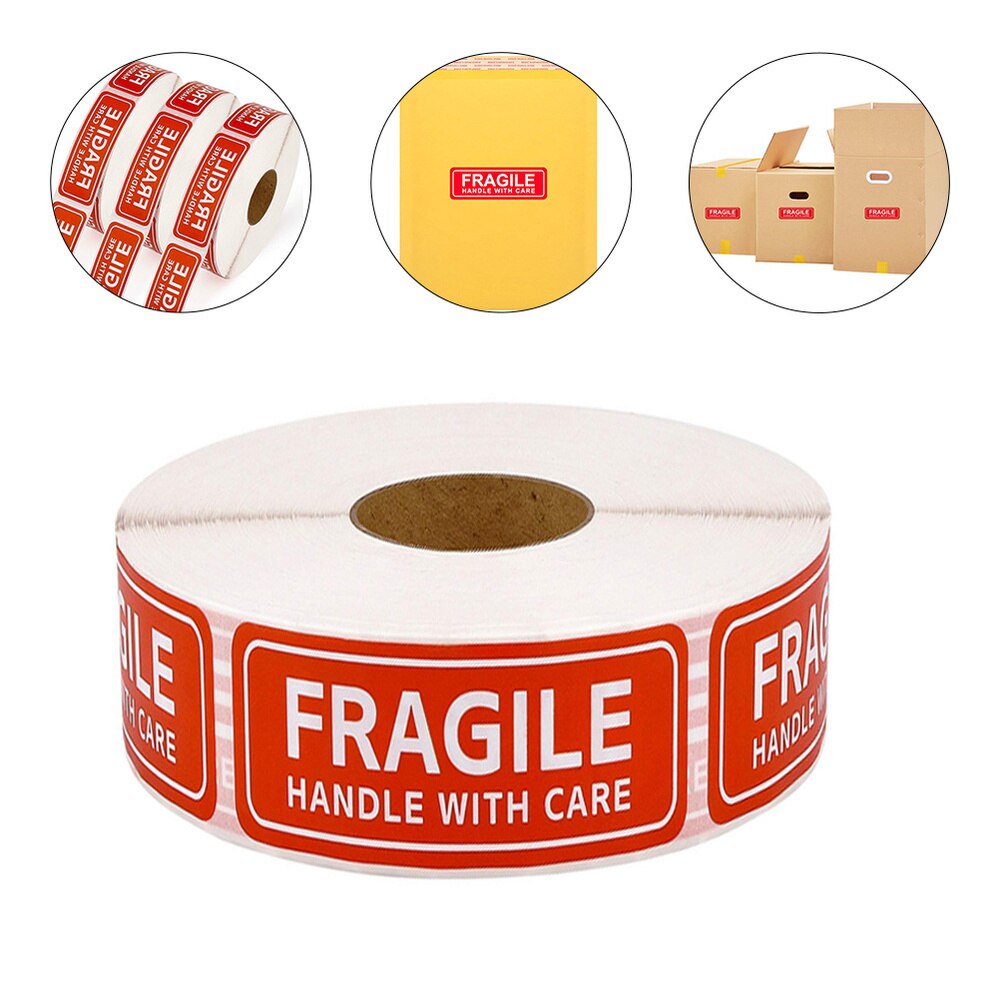 500pcs Fragile Stickers Handle with Care Warning Packing Label Stickers