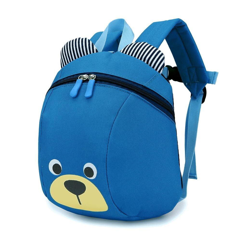 Cartoon Children Cute Backpack Children Student School Bag Anti-lost Backpacks With Traction Rope Bags Bag For Girls Boys: Blue