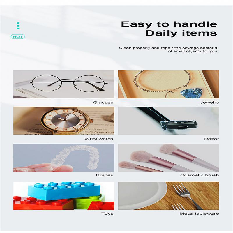 Multifunctionele Ultrasone Cleaner Ultrasone Bad Sieraden Glazen Sieraden Reinigingsmachine Ultrasound Sieraden Schoner Huis