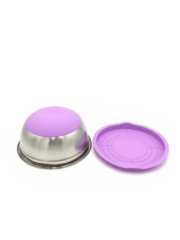 Stainless Steel Mixing Bowls Set Whisking Mixing Bowls With Lid Non Slip Silicone Bottom Salad Basin For Salad Cooking Baking