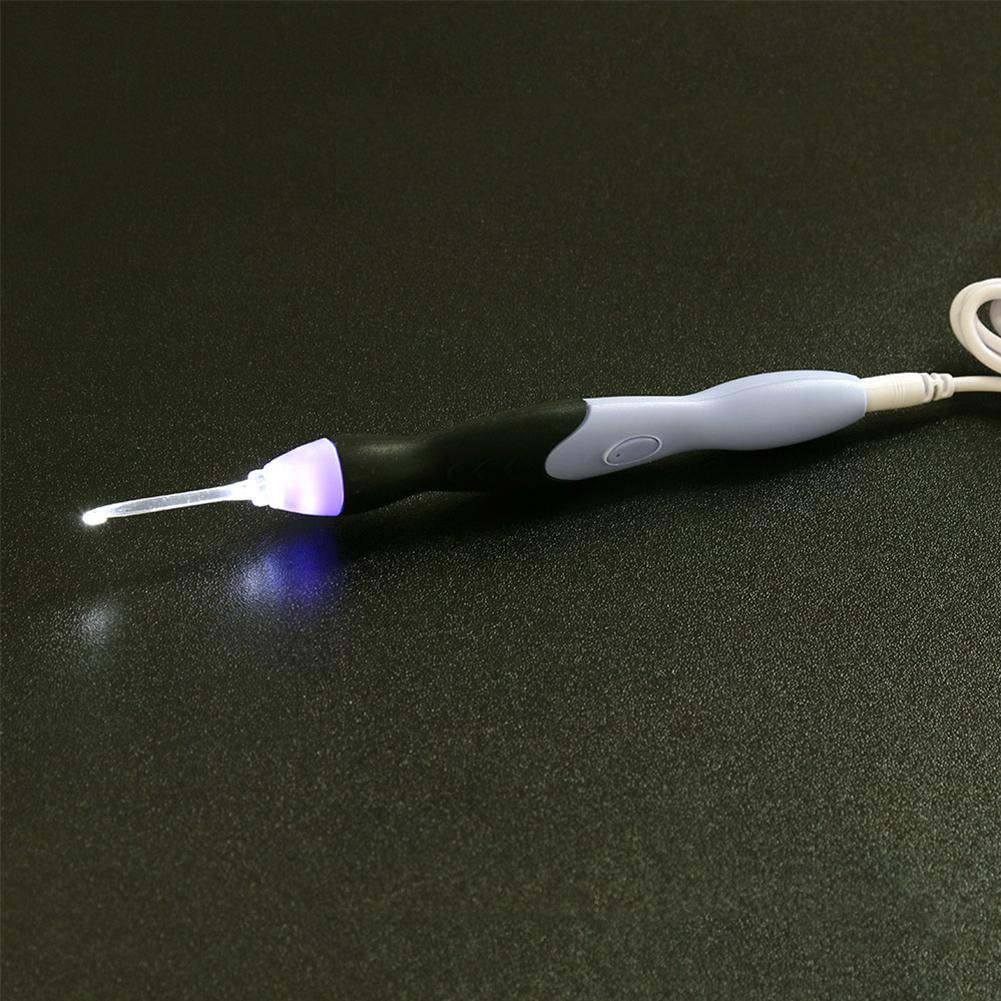 9 in 1 usb light up virknålar stickor led sömnadsverktyg set gör det själv vävtröja verktygssats sömnadstillbehör