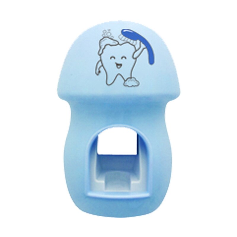 Automatic Toothpaste Dispenser Wall Mount Toothpaste Squeezers Toothbrush Holder Bathroom Accessories Set Toothpaste Holder: Blue