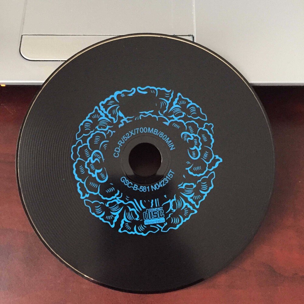 10 discs A+ Blank Printed 52x 700MB Black CD-R