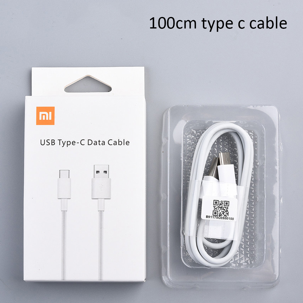 For Xiaomi MI 10 PRO type c cable USB 3.1 type-c fast charging data line for MI 9 8 SE 6 CC9 PRO CC9E redmi note 8 8A 8T 7: white with box